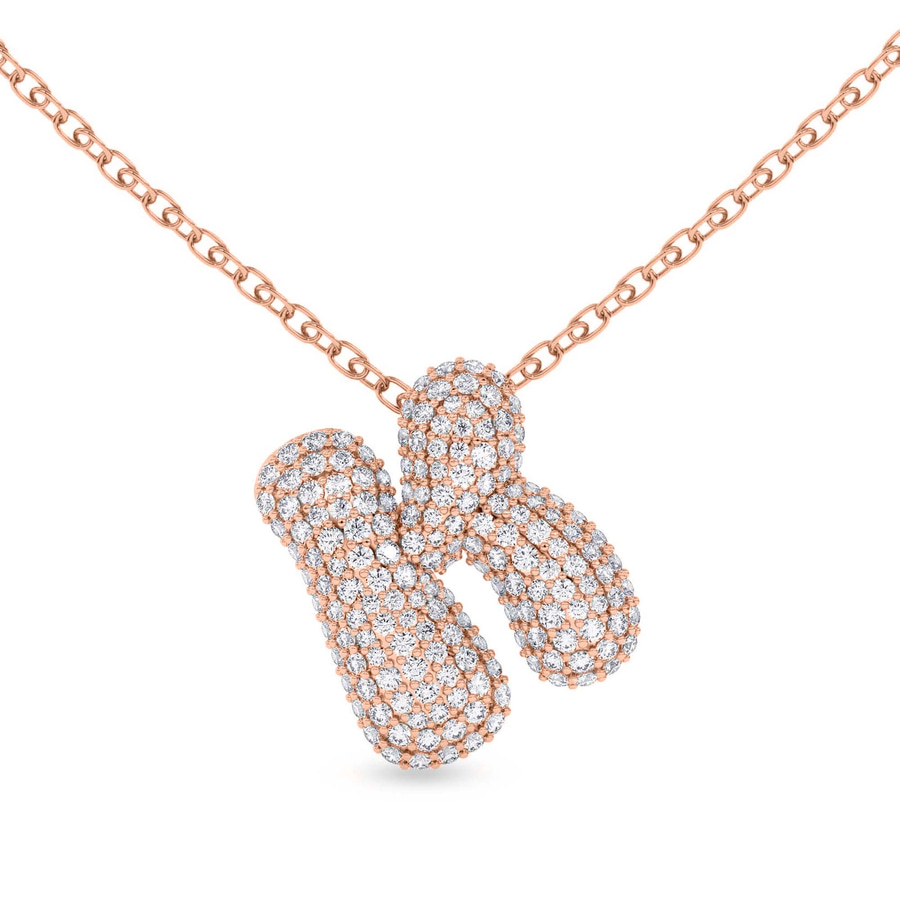 14kt Rose Gold Lab Diamond Initial K Necklace (1 Ct. Tw.) front image