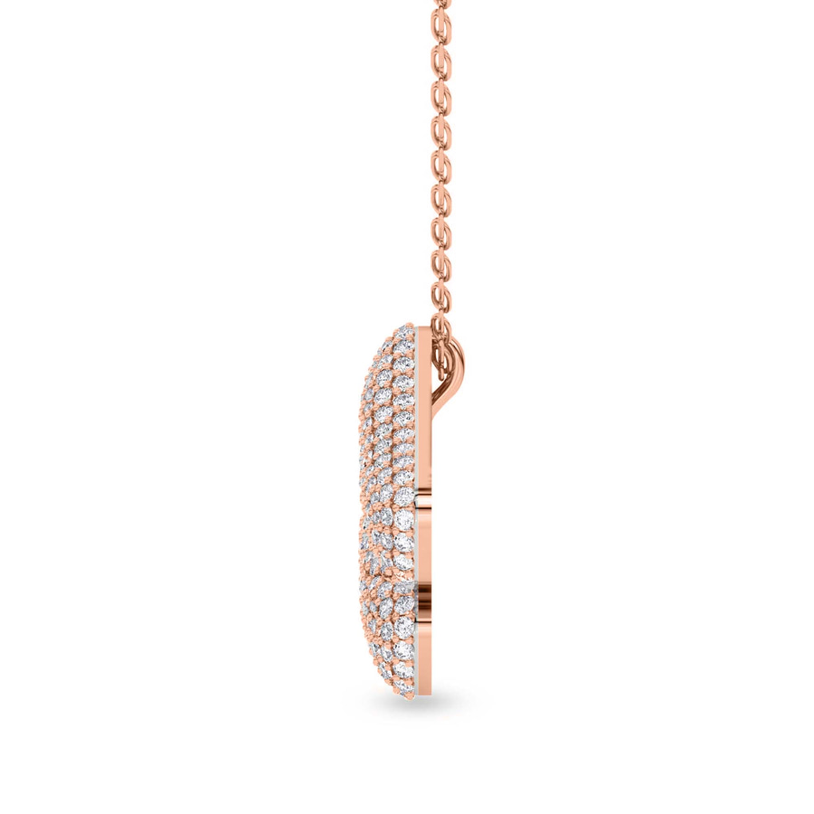14kt Rose Gold Lab Diamond Initial H Necklace (1 Ct. Tw.) right