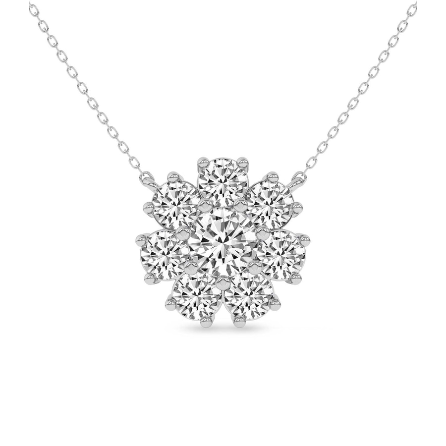 10kt White Gold Roselle Round Lab Diamond Fashion Necklace (1/2 Ct. Tw.) front image