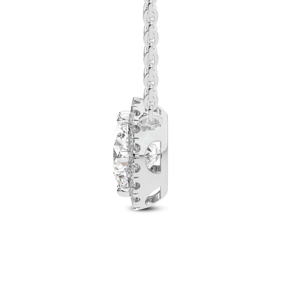 Platinum Belleza Halo Lab Diamond Solitaire Necklace (6 Ct. Tw.) standing product image one