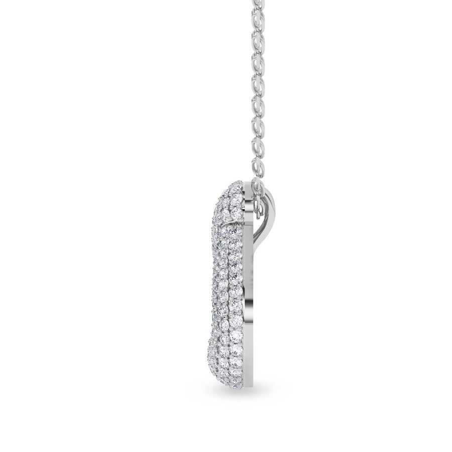 10kt White Gold Lab Diamond Initial J Necklace (1 Ct. Tw.) standing product image one