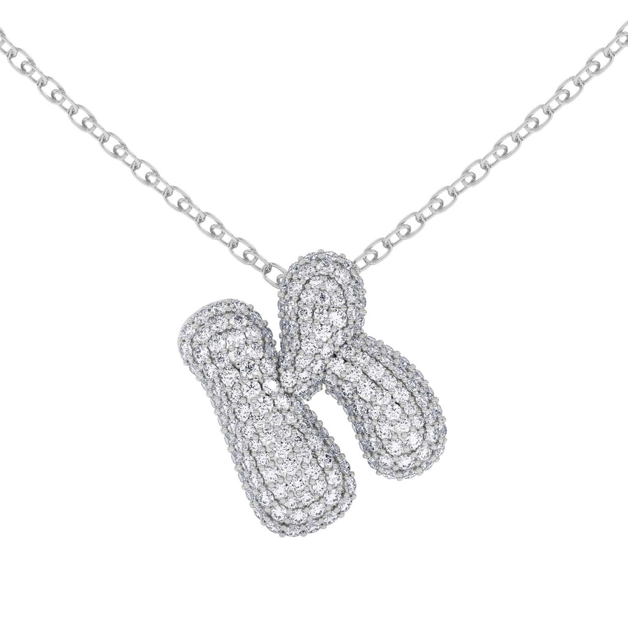10kt White Gold Lab Diamond Initial K Necklace (1 Ct. Tw.) front image