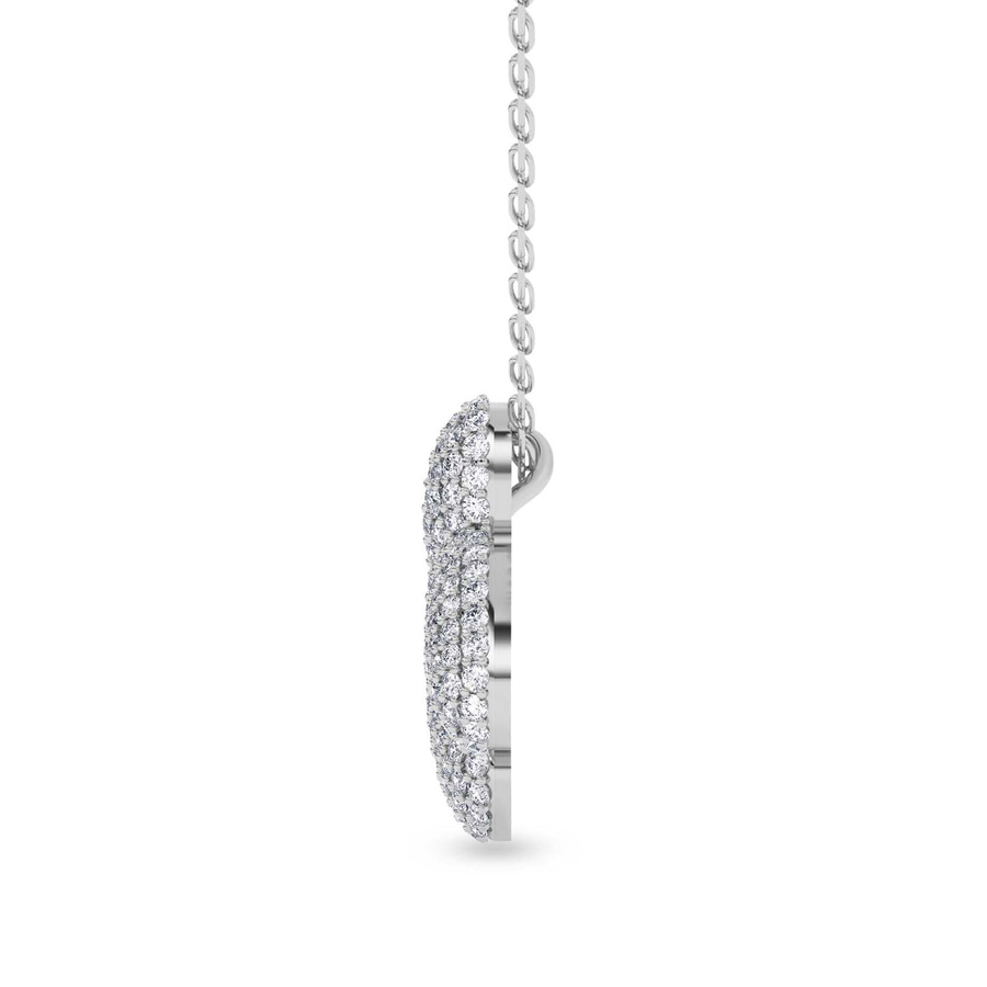 14kt White Gold Lab Diamond Initial K Necklace (1 Ct. Tw.) standing product image one