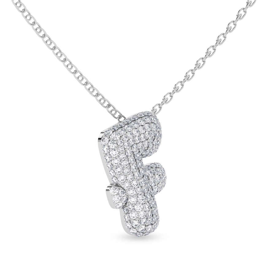 Platinum Lab Diamond Initial F Necklace (1 Ct. Tw.) left