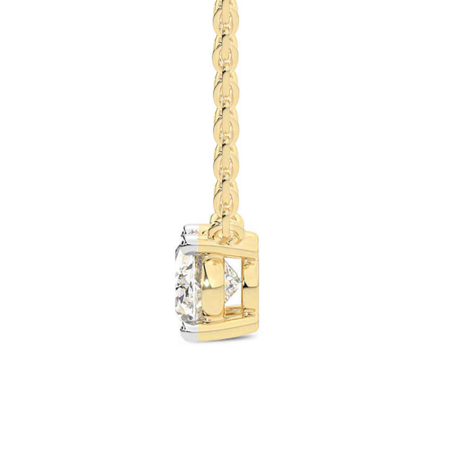 14kt Yellow Gold Fernanda Oval Lab Diamond Solitaire Necklace (3 Ct. Tw.) right