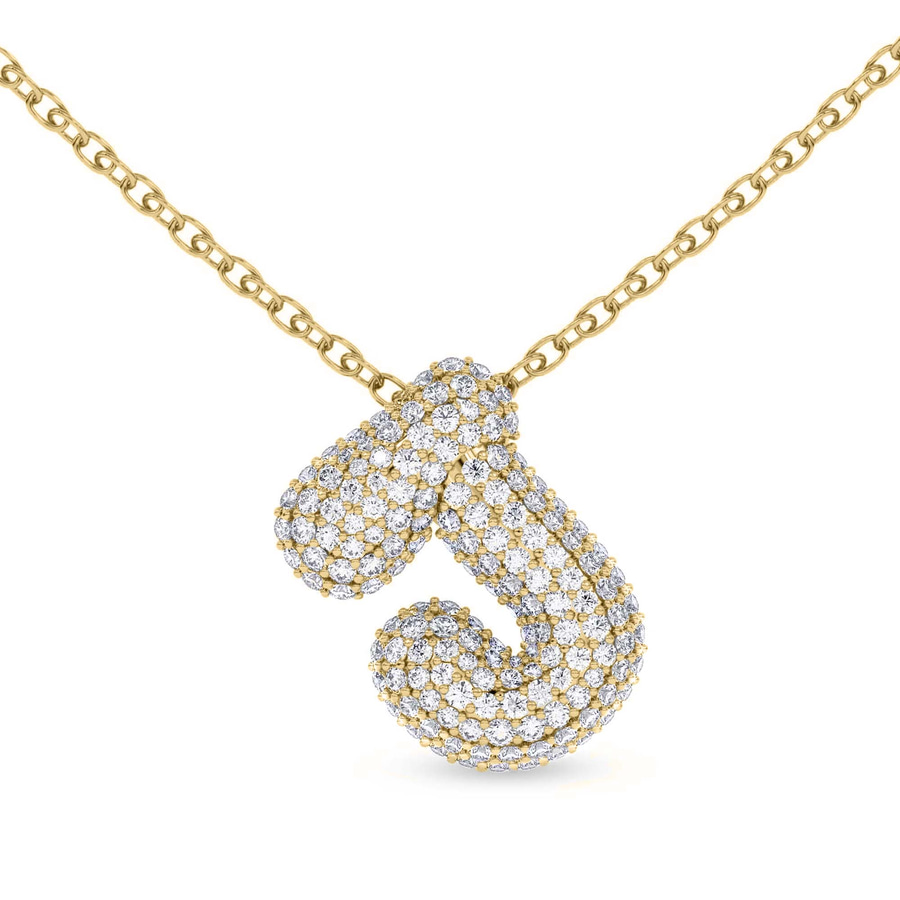 10kt Yellow Gold Lab Diamond Initial J Necklace (1 Ct. Tw.) front image