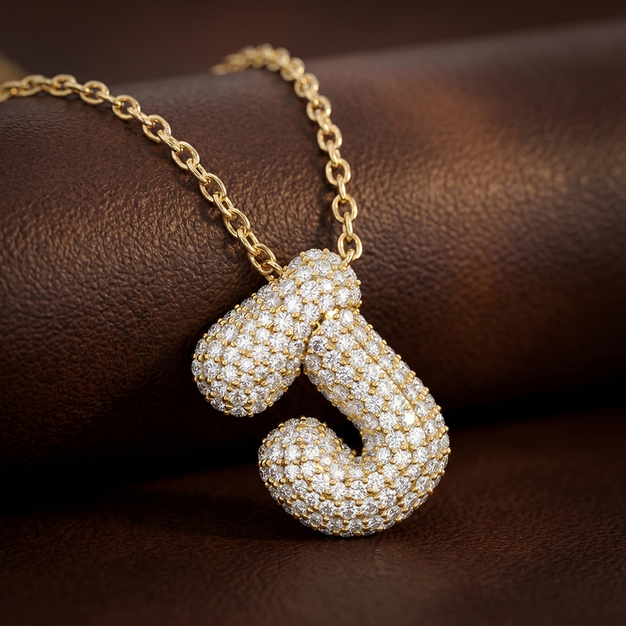 10kt Yellow Gold Lab Diamond Initial J Necklace (1 Ct. Tw.) color product image one