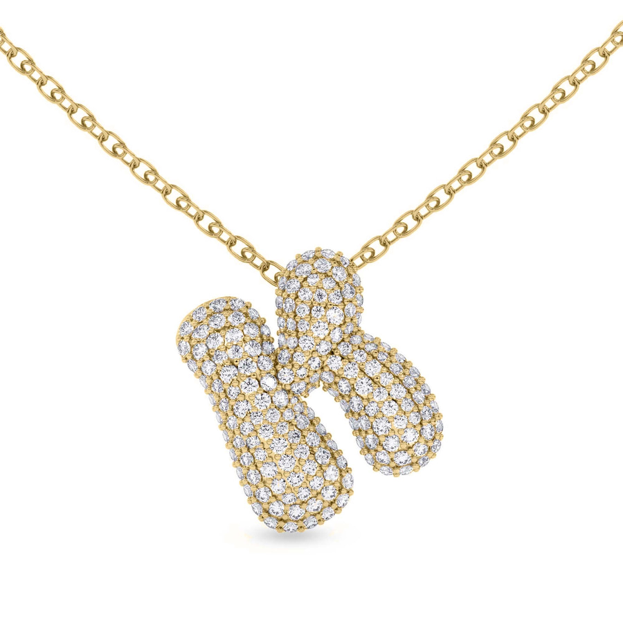 14ct Yellow Gold Lab Diamond Initial K Necklace (1 Ct. Tw.) front image