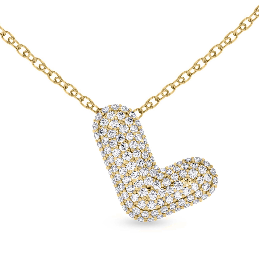 14ct Yellow Gold Lab Diamond Initial L Necklace (1 Ct. Tw.) front image