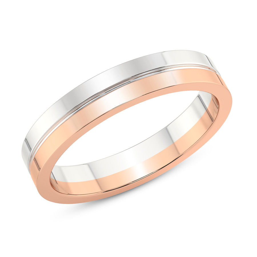 14kt Rose Gold Amour Men's Band left