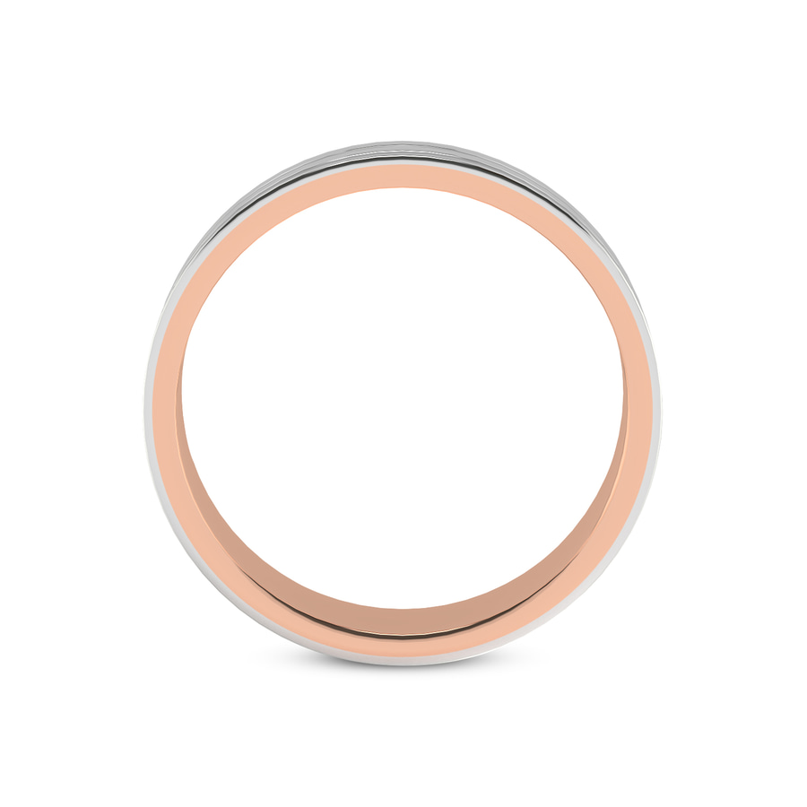 14ct Rose Gold Passion Blend Men's Band right