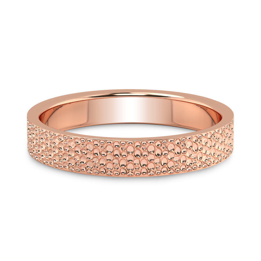 14kt Rose Gold Sculpted Men's Band front image