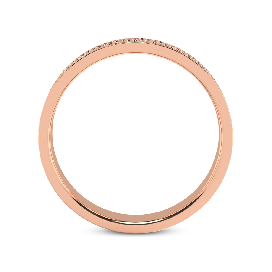 14kt Rose Gold Sculpted Men's Band right