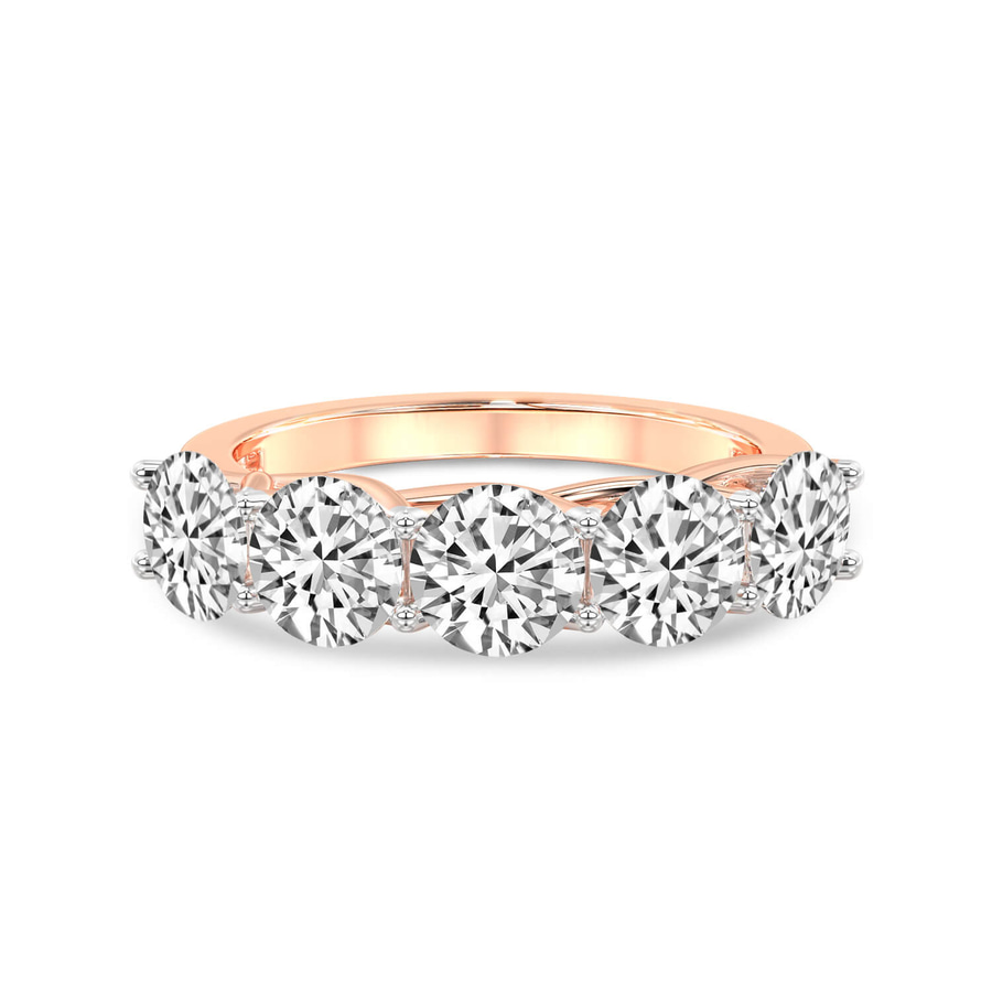 14kt Rose Gold Valentina Round Lab Diamond Anniversary Band (1/2 Ct. Tw.) front image