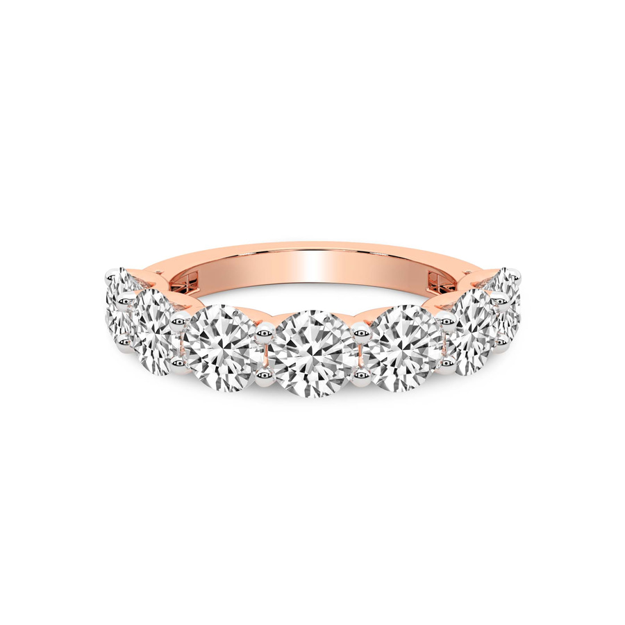 10ct Rose Gold Raquel Round Lab Diamond Anniversary Band (1 Ct. Tw.) front image