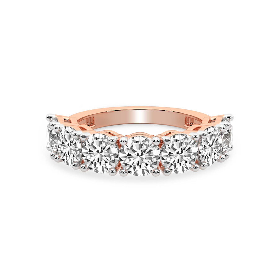 14kt Rose Gold Adela Round Lab Diamond Anniversary Band (4 Ct. Tw.) front image