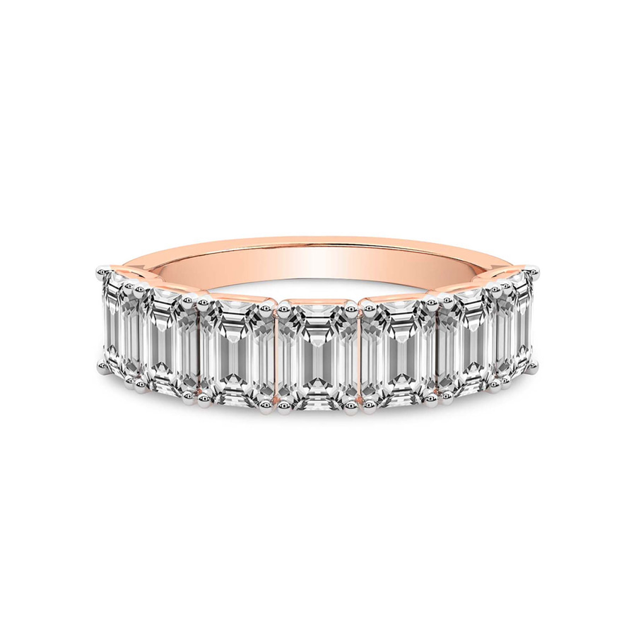 14ct Rose Gold Marcela Emerald Lab Diamond Anniversary Band (1 Ct. Tw.) front image