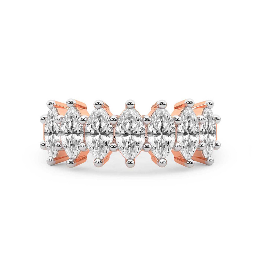 9ct Rose Gold Callista Marquise Lab Diamond Anniversary Band (2 Ct. Tw.) front image