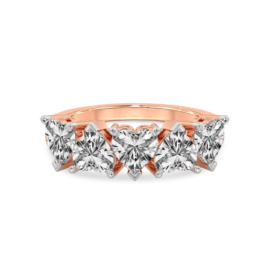 10ct Rose Gold Octavia Heart Lab Diamond Anniversary Band (1 Ct. Tw.) front image