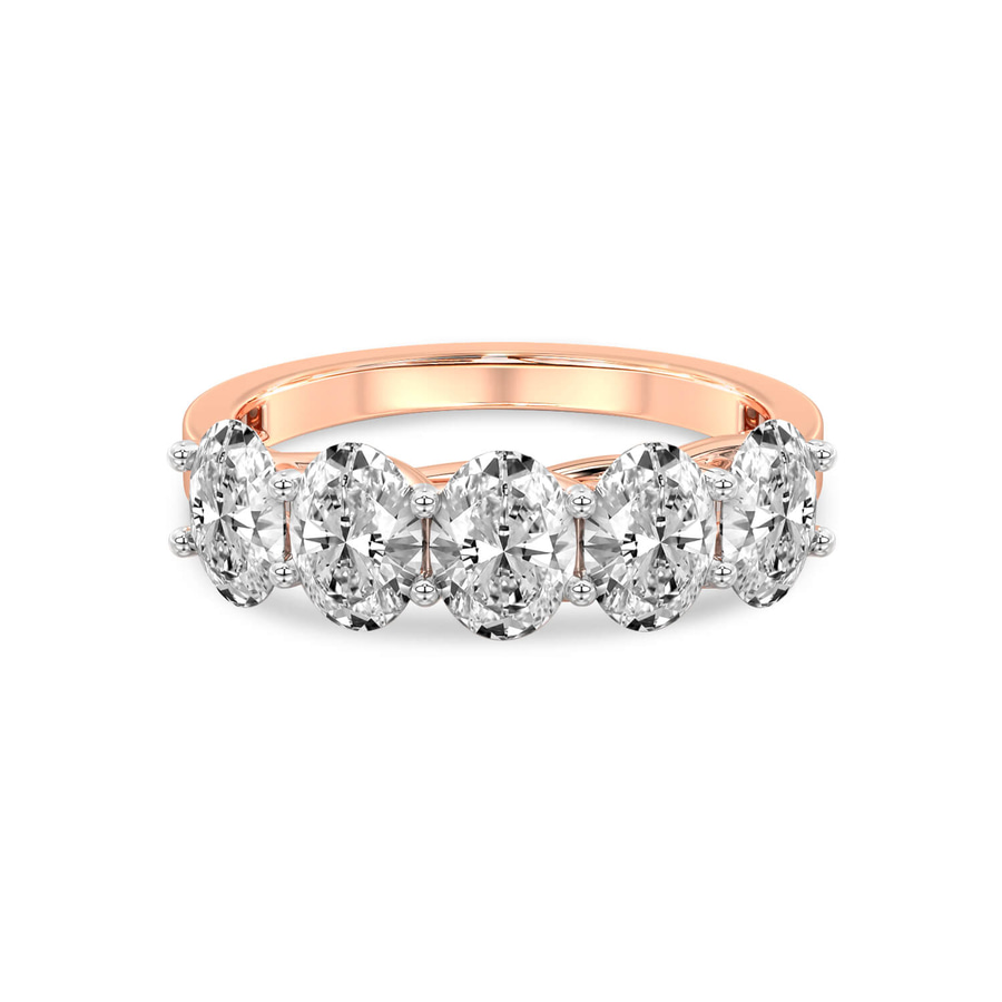 10kt Rose Gold Fairleigh Oval Lab Diamond Anniversary Band (7 Ct. Tw.) front image