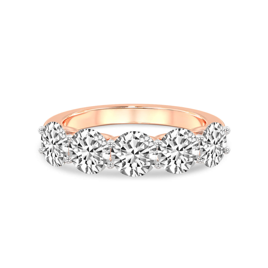 14kt Rose Gold Camille Round Lab Diamond Anniversary Band (6 Ct. Tw.) front image