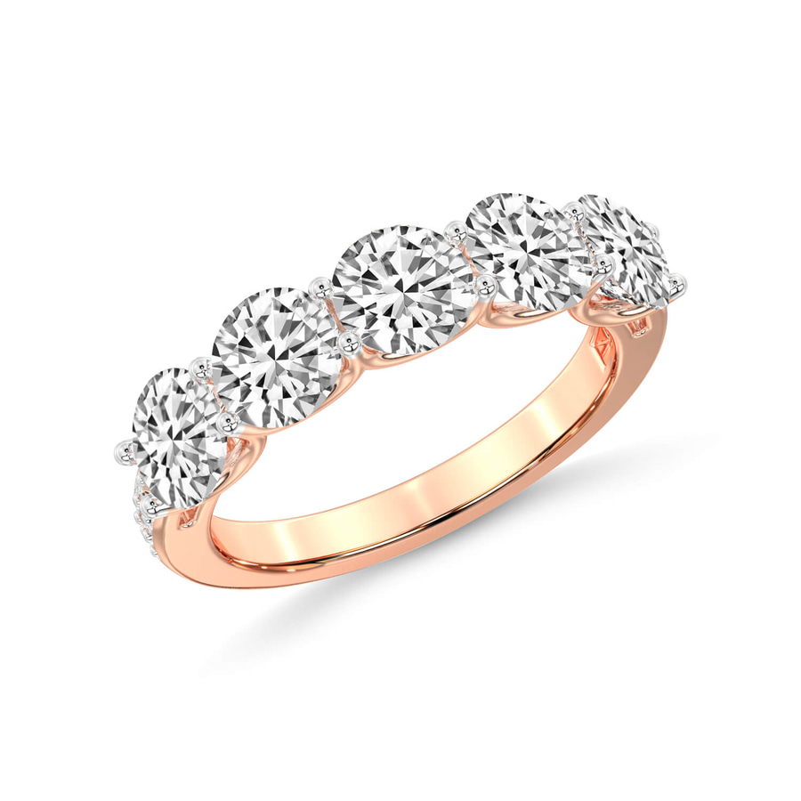 14kt Rose Gold Camille Round Lab Diamond Anniversary Band (6 Ct. Tw.) right