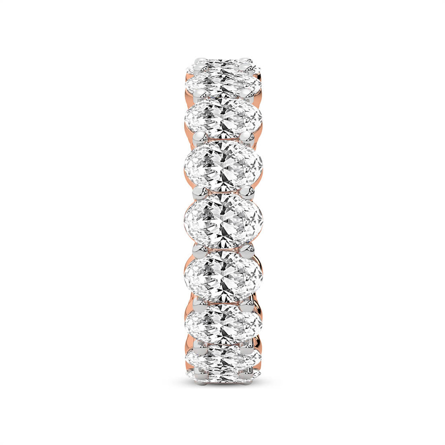 9ct Rose Gold Camila Oval Lab Diamond Eternity Ring (7 Ct. Tw.) standing product image one