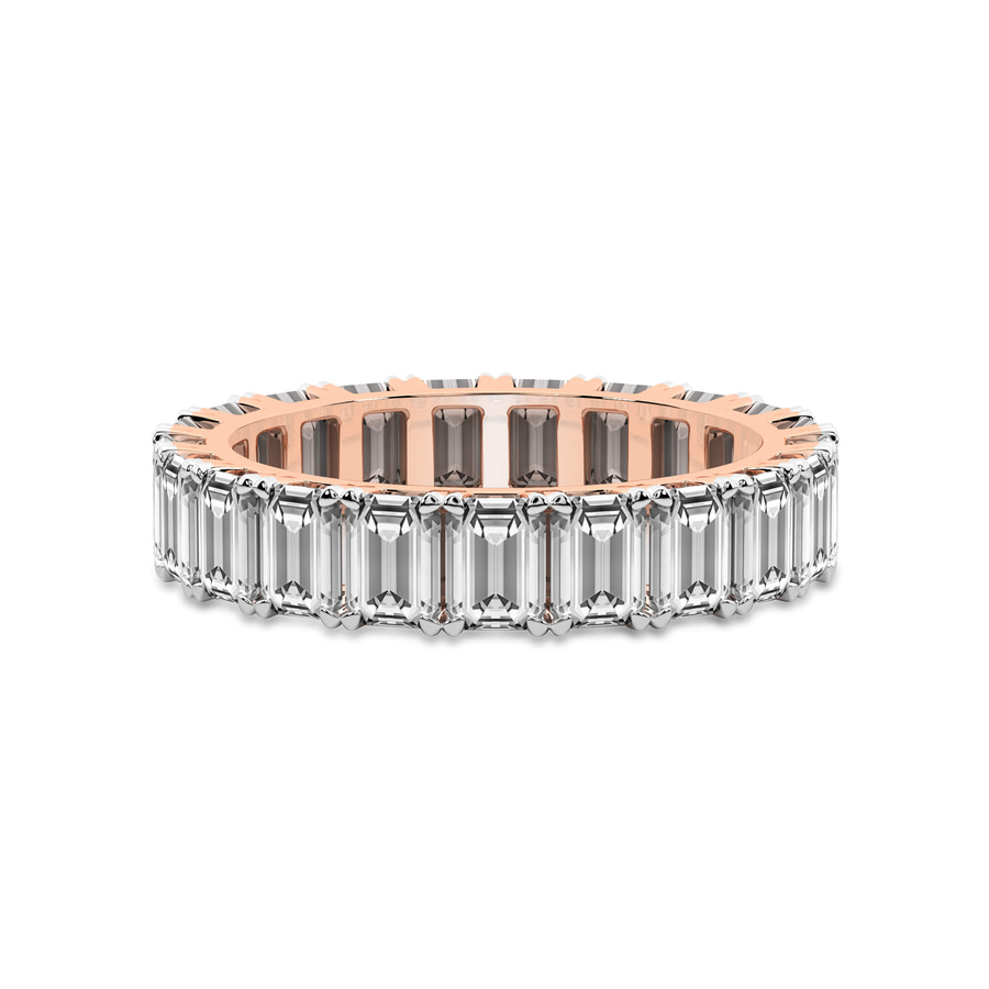 9ct Rose Gold Riley Emerald Lab Diamond Eternity Ring (5 Ct. Tw.) front image