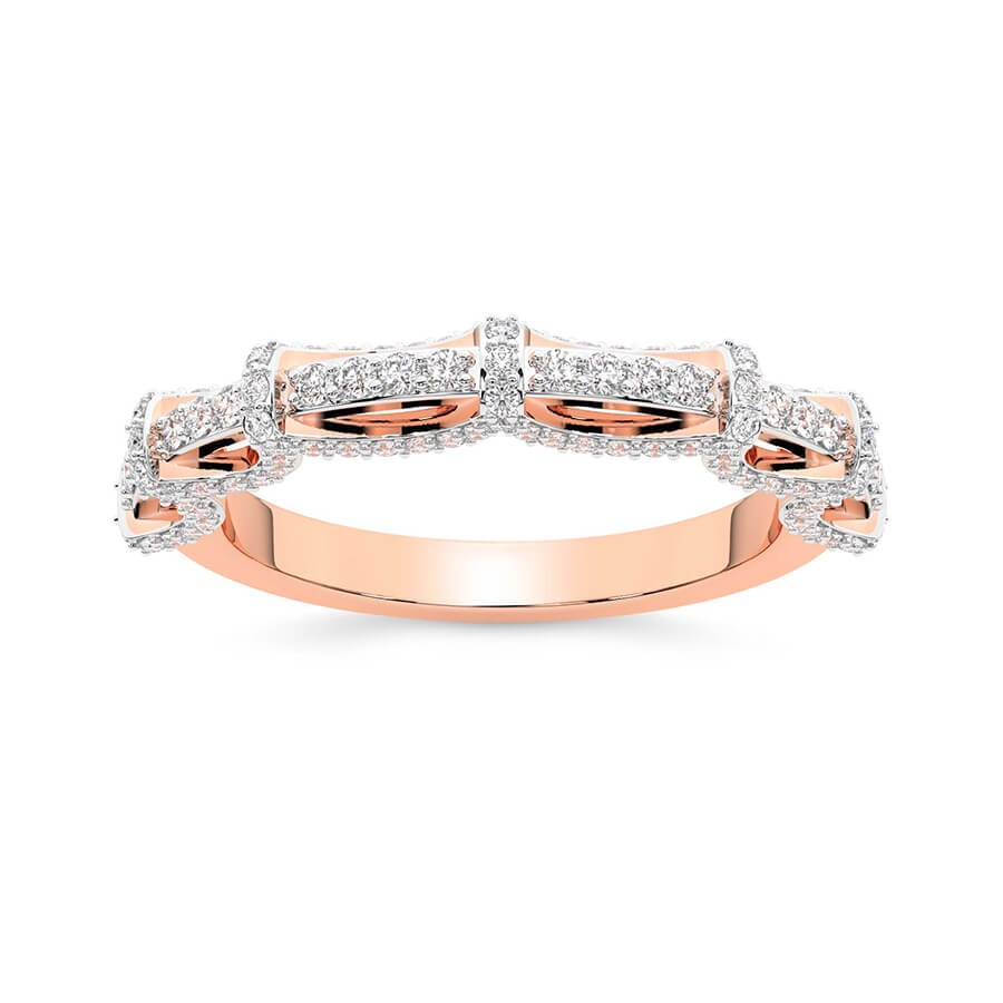 10kt Rose Gold lise Wedding Band (1/2 Ct. Tw.) front image