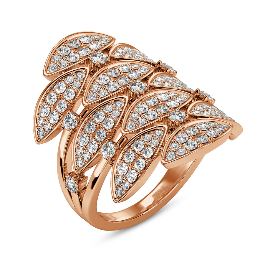 18kt Rose Gold Intertwined Cocktail Ring (3/4 Ct. Tw.) front image