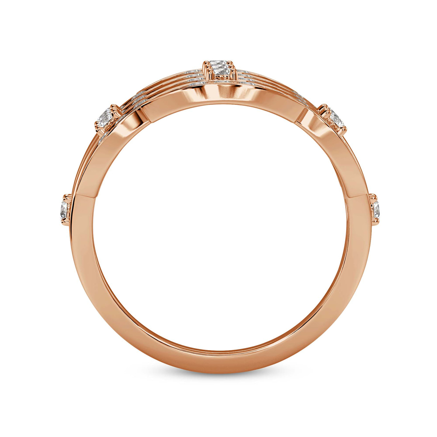 18kt Rose Gold Intertwined Cocktail Ring (3/4 Ct. Tw.) left