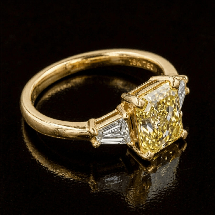 18kt Rose Gold A Summer's Day Colored Lab Diamond Ring (4 Ct. Tw.) color product image one