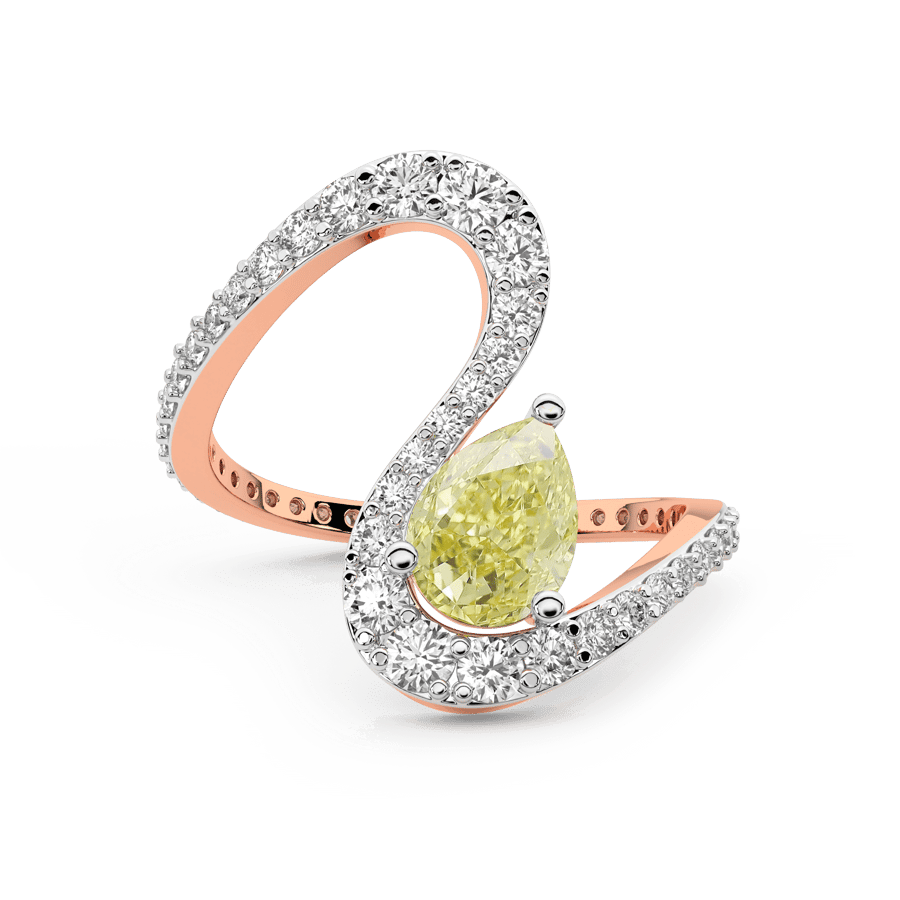 10kt Rose Gold The Sun and the Stars Colored Lab Diamond Ring (1 3/4 Ct. Tw.) front image