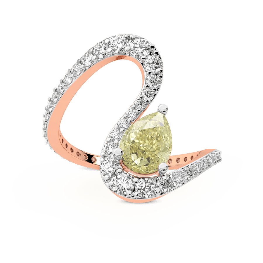 10kt Rose Gold The Sun and the Stars Colored Lab Diamond Ring (1 3/4 Ct. Tw.) left