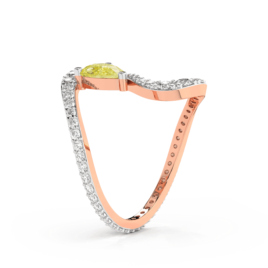 10kt Rose Gold The Sun and the Stars Colored Lab Diamond Ring (1 3/4 Ct. Tw.) right