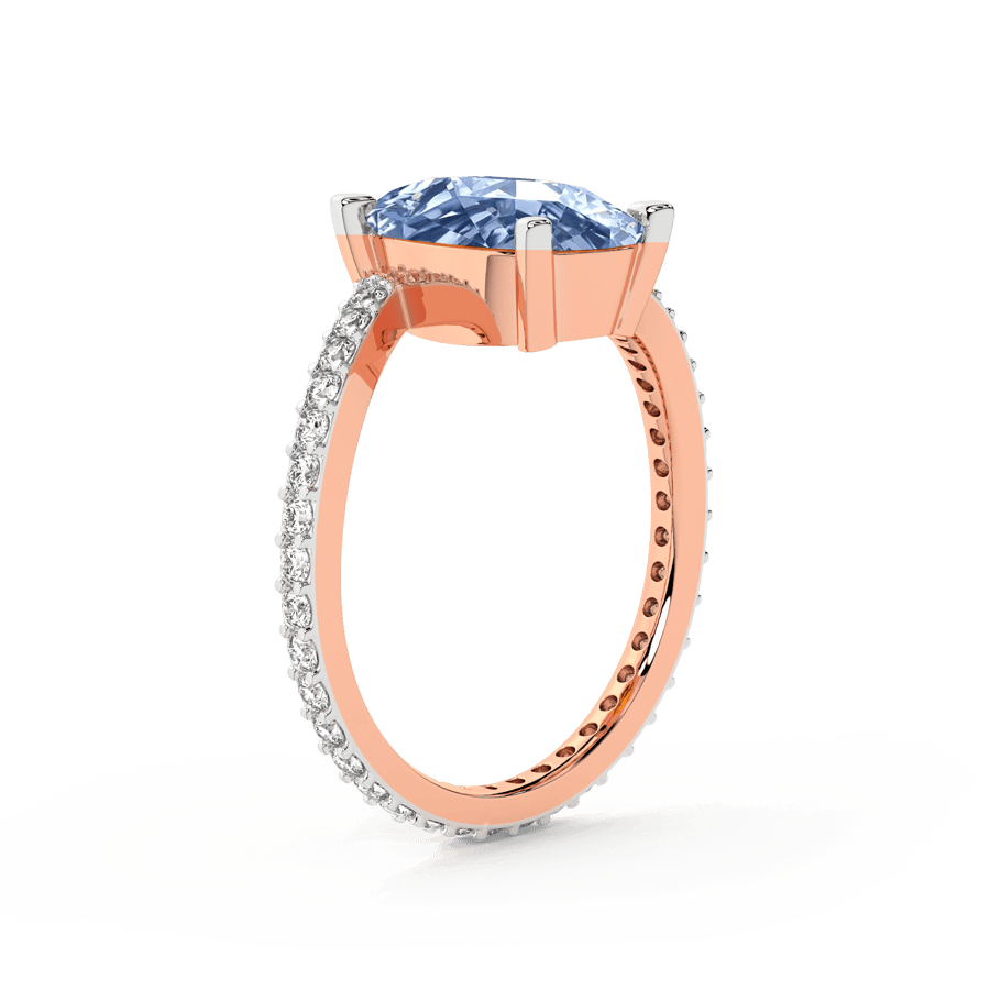 9ct Rose Gold Skyborne Colored Lab Diamond Ring (3 Ct. Tw.) right