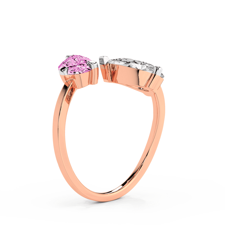 10kt Rose Gold Break of Dawn Colored Lab Diamond Ring (2 Ct. Tw.) right
