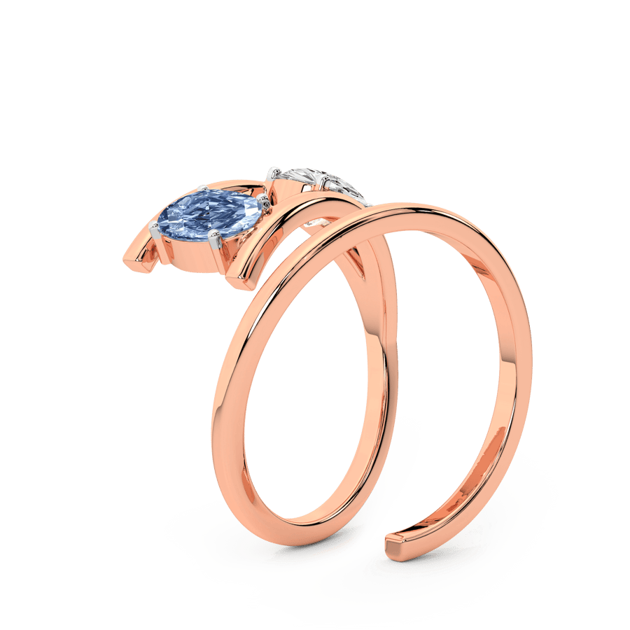 18ct Rose Gold Before the Rainbow Colored Lab Diamond Ring (1 Ct. Tw.) right