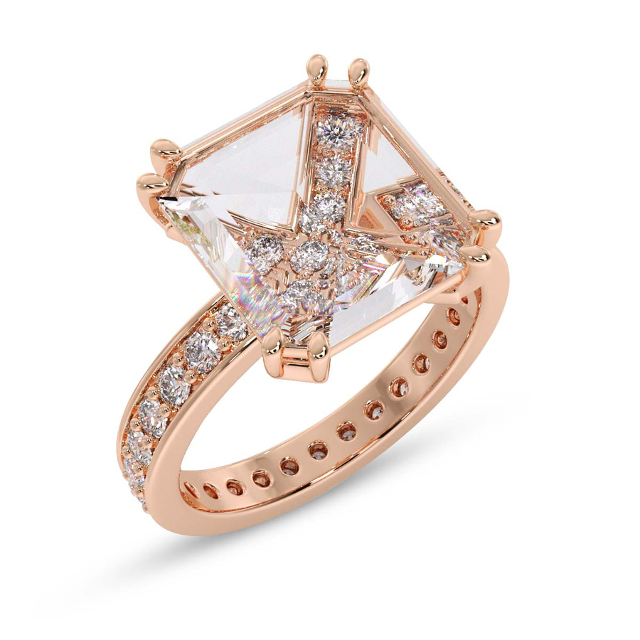 10kt Rose Gold Sheer Cocktail Ring (4 Ct. Tw.) right