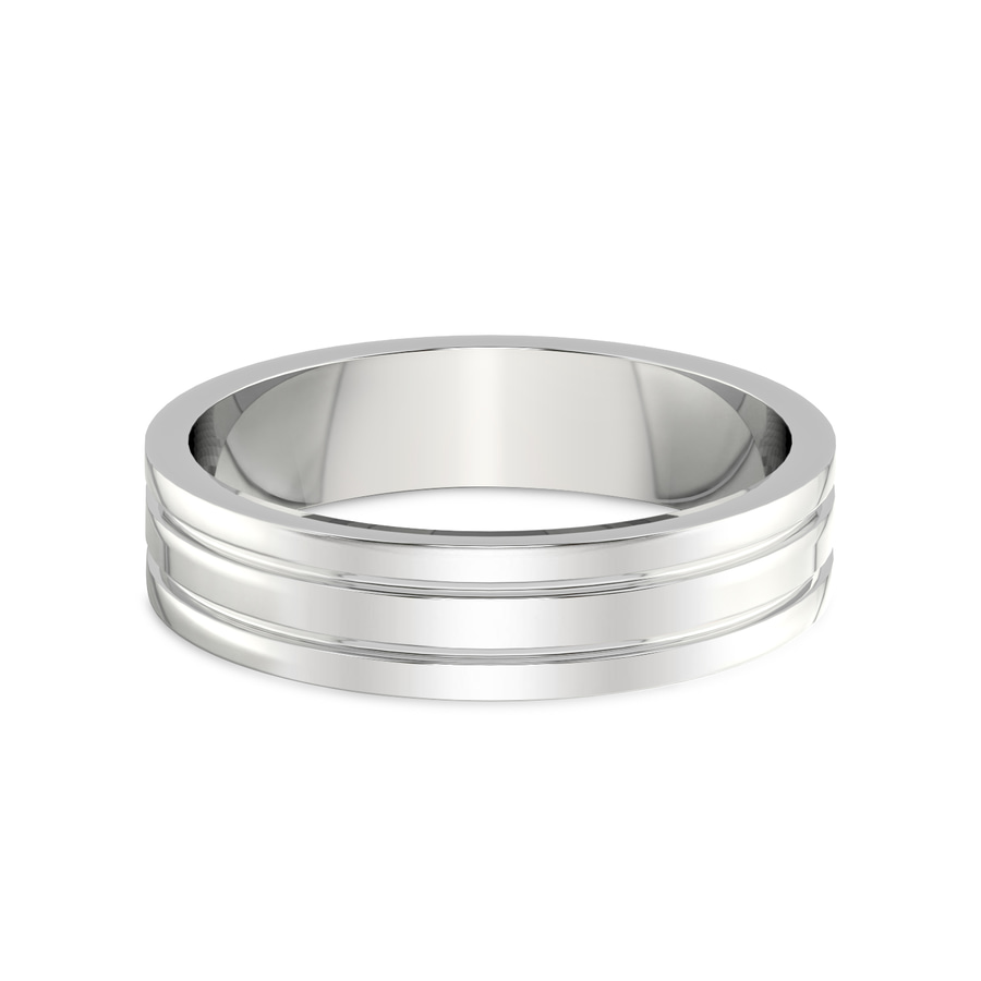 10kt White Gold Passion Blend Men's Band front image
