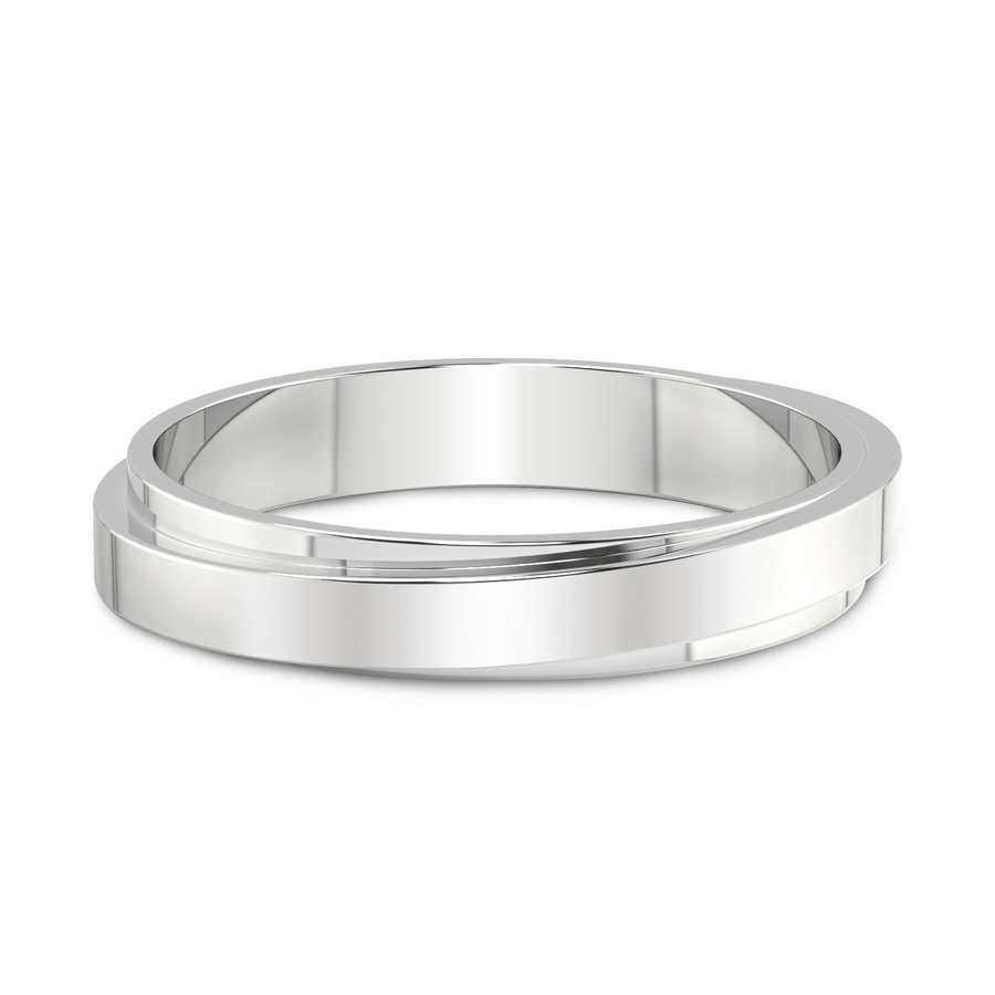 10kt White Gold Infinite Layer Men's Band front image