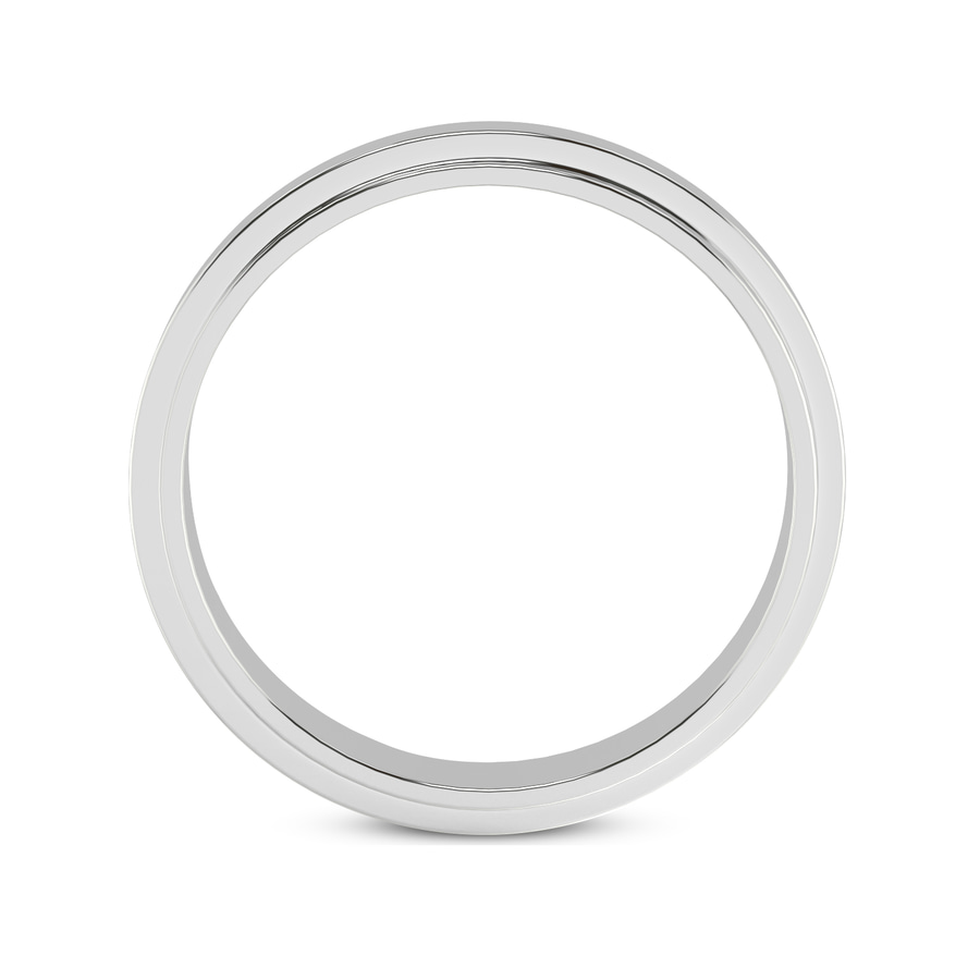 10kt White Gold Infinite Layer Men's Band right