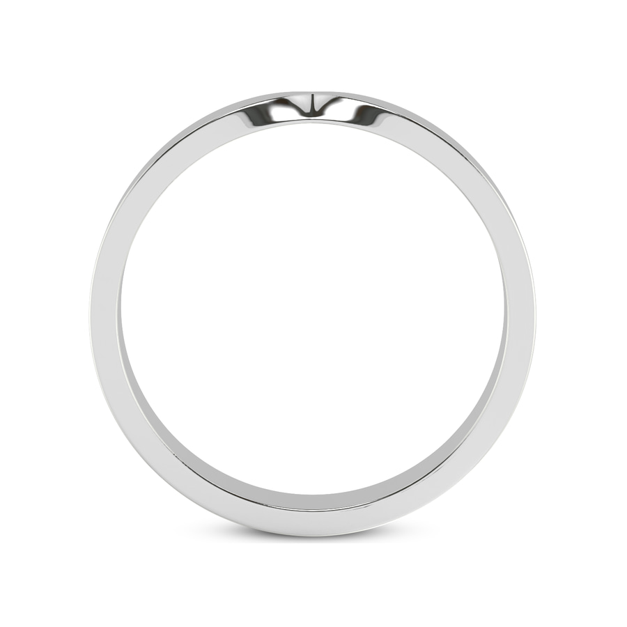 10ct White Gold Everlasting Bow Men's Band right