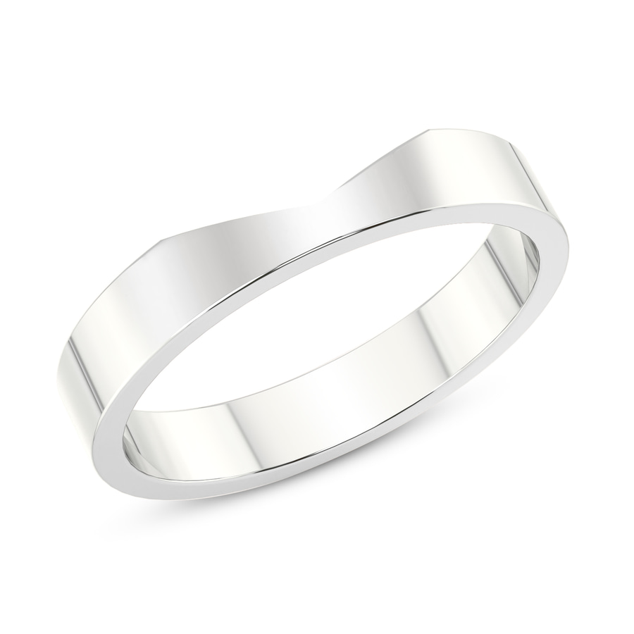 10kt White Gold Eternal Valley Men's Band left