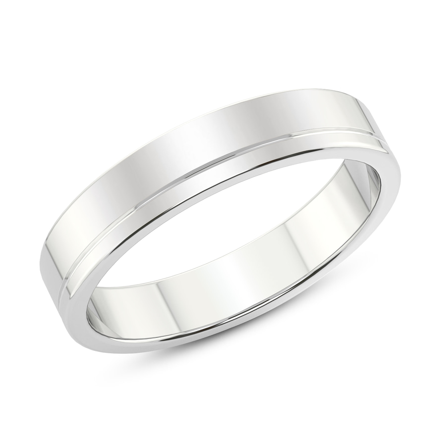 10ct White Gold Forever Men's Band left