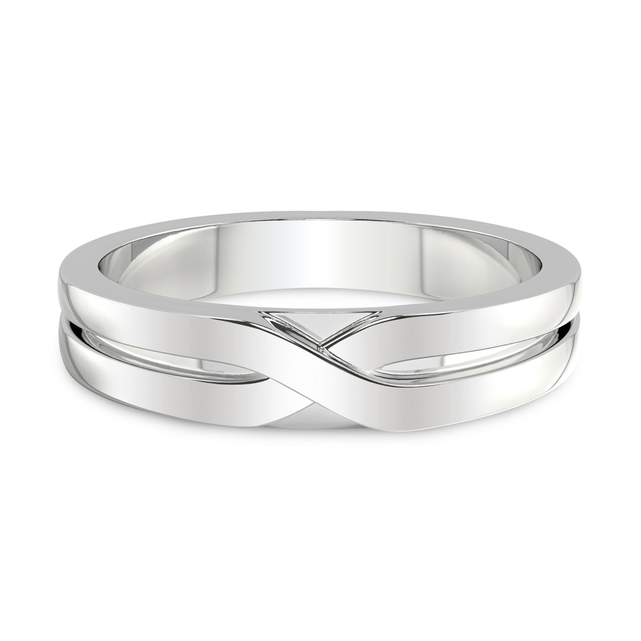 10ct White Gold Ardor X Men's Band front image