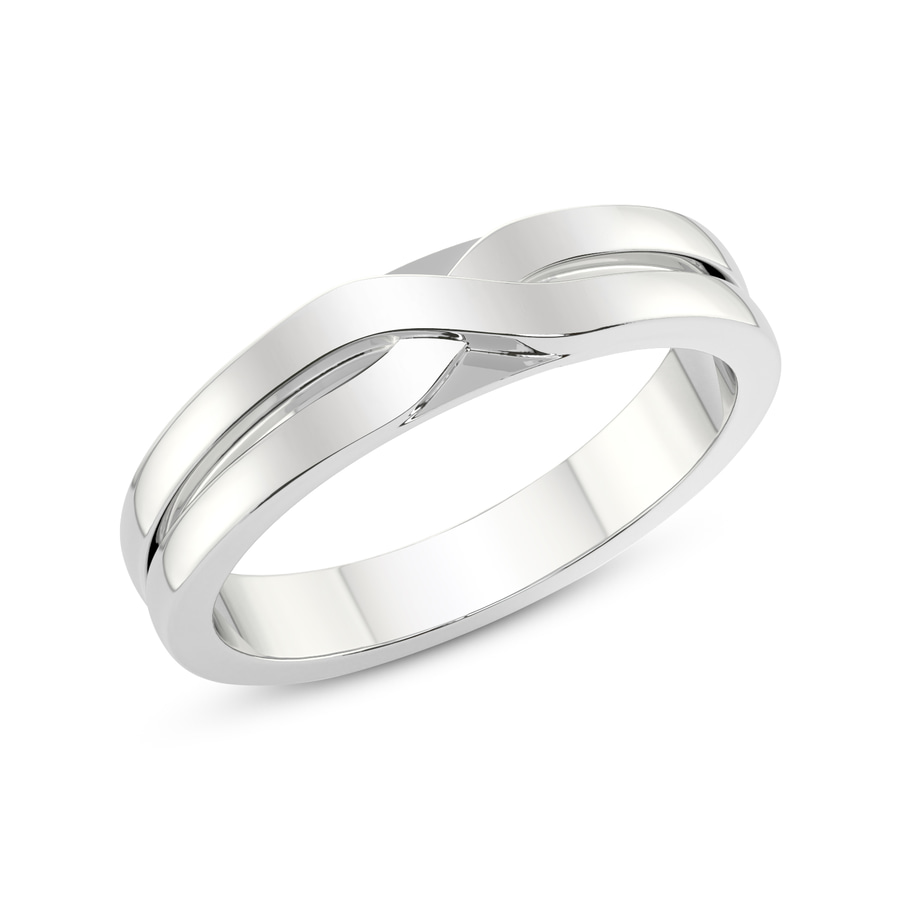 10ct White Gold Ardor X Men's Band left