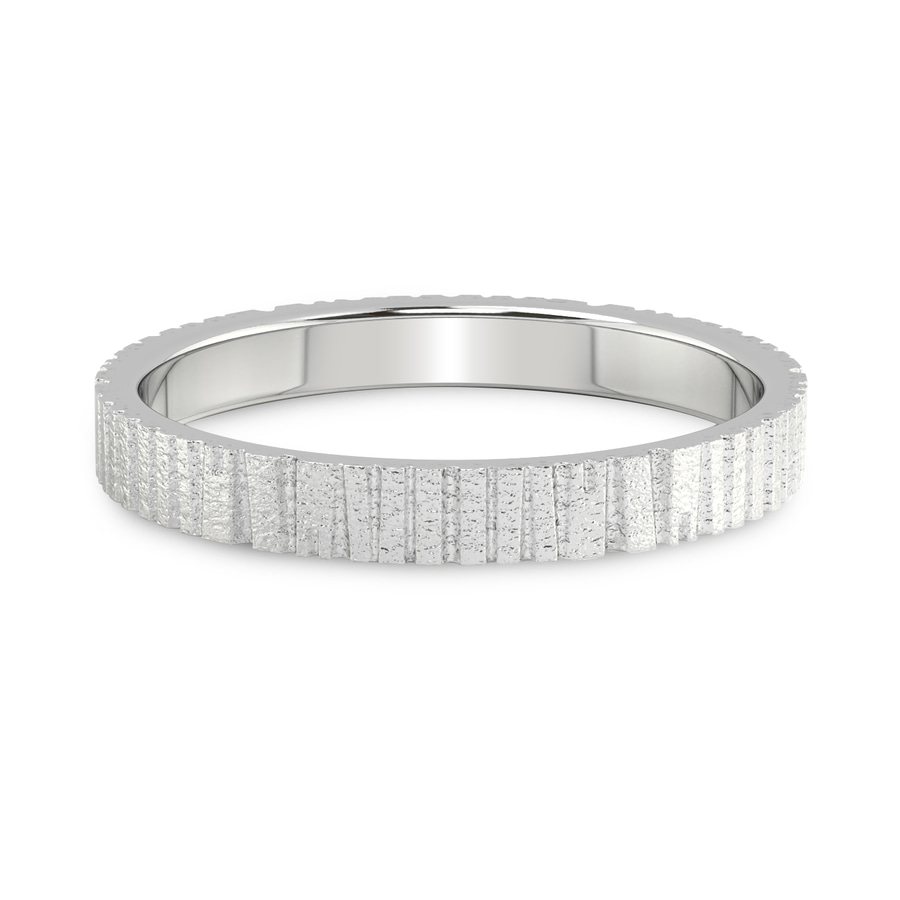 10ct White Gold Signature Men's Band front image