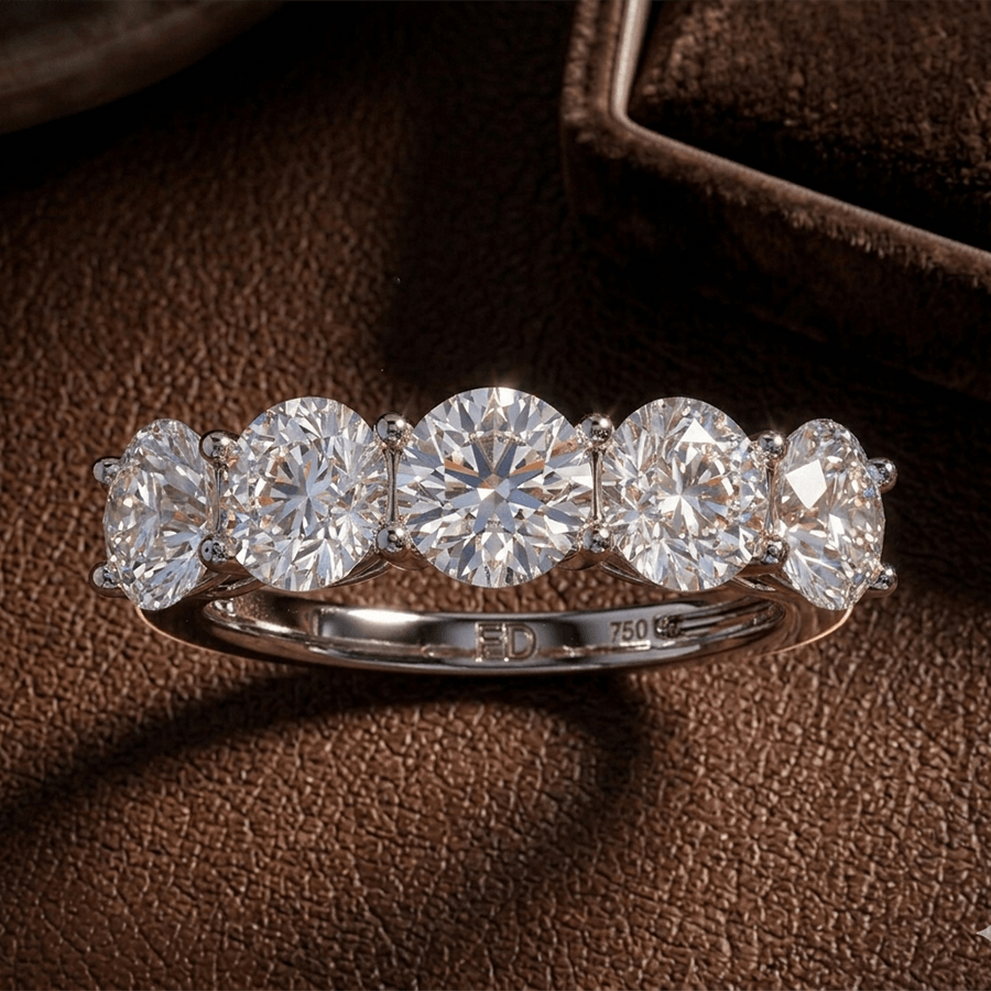 Platinum Valentina Round Lab Diamond Anniversary Band (4 Ct. Tw.) color product image one
