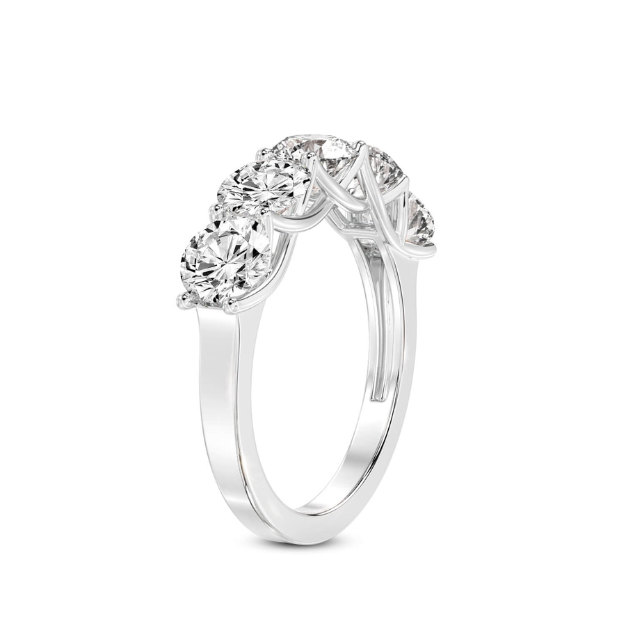 Platinum Valentina Round Lab Diamond Anniversary Band (4 Ct. Tw.) standing product image one